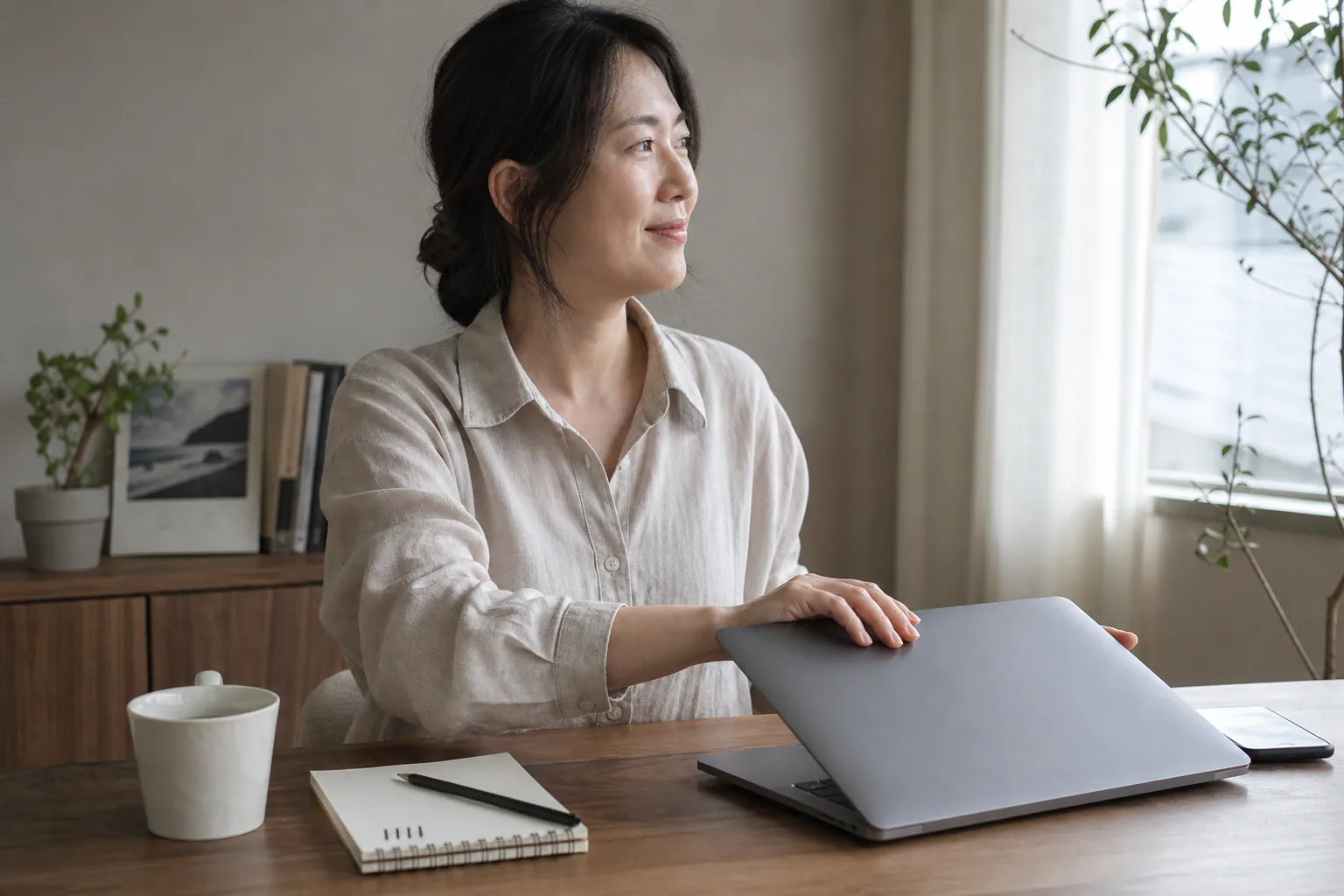 루틴을 정착시키는 여성